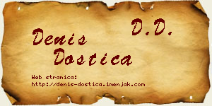 Denis Dostica vizit kartica